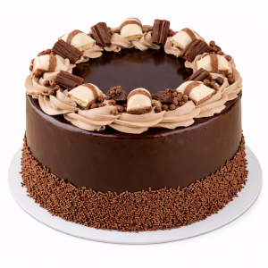 Chocolate mousse cake with kinder