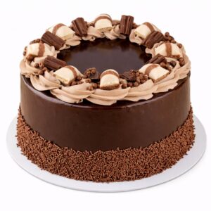 Chocolate mousse cake with kinder