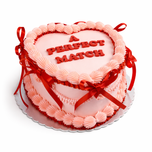 Retro heart cake