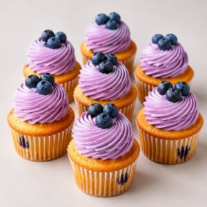 Blueberry Sprinkle Cupcake